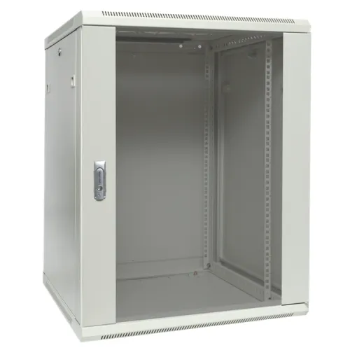 Шкаф настенный 19дюйм TERACOM PRO 12U 600х450мм дверь стеклянная с замком-ручкой сер. EKF TRP-WLL-1264-40G фото 5