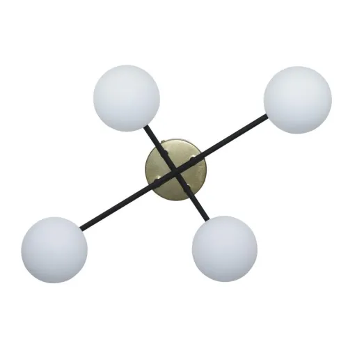 Светильник "Злата" 141 (плафон 8728) НСБ 01-4х25-101 G9 [ИМ] потолочн. черн.зол. Элетех 1005405280 фото 3