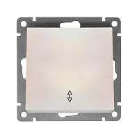 Переключатель проходной 1-кл. СП Афина 10А IP20 механизм жемчуж. Universal A0025-OBr