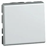 Переключатель проходной 1-кл. 2мод. СП Mosaic 10А IP31 механизм алюм. Leg 079211