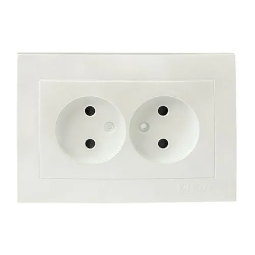 Панель лицевая Валенсия для 2-м розетки 10А без заземл. защ. шторки жемчуж. PROxima EKF ESR10-L-102-50 фото 2