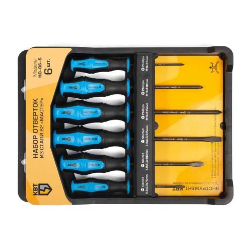 Набор отверток из стали S2 "Мастер" НО-06-S КВТ 78622 фото 5