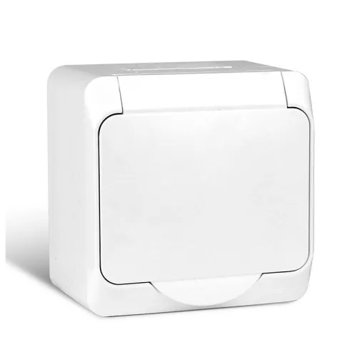 Розетка 1-м ОП Nix 16А IP54 250В с заземл. с крышкой бел. TOKOV ELECTRIC TKE-NX-R1Z-C01-IP54 фото 6