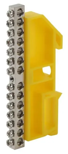 Шина PE "земля" на DIN-изоляторе ШНИ-6х9-14 NO-222-94-1 никелирован. Д желт. Эра Б0044143