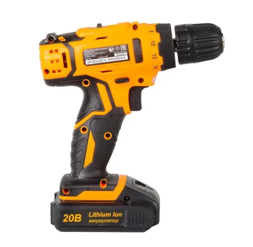 Дрель-шуруповерт аккумуляторная ДА-20Л-2КА с набором оснастки 65 предметов Вихрь 72/14/36 фото 10