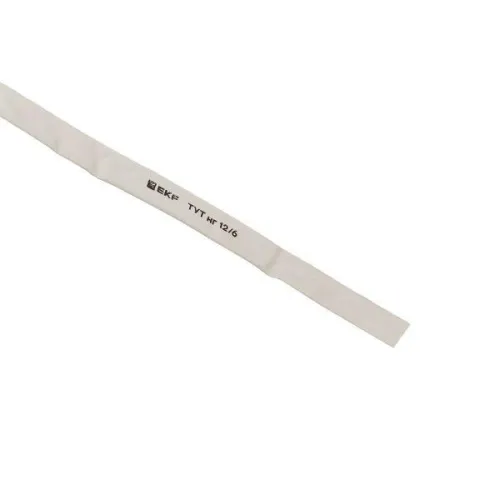 Трубка термоусадочная ТУТ нг 12/6 бел. (уп.100м) EKF tut-12-w фото 5