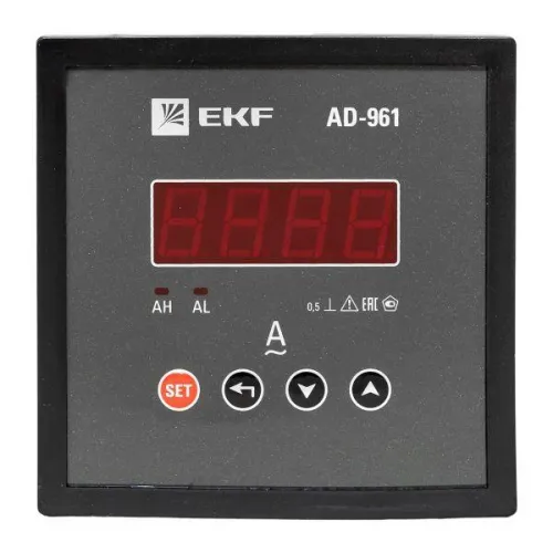 Амперметр цифровой AD-961 1ф на панель 96х96 EKF ad-961 фото 2