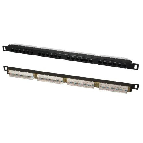 Патч-панель высокой плотности 19дюйм 24хRJ-45 UTP 5e 0.5U SUPRLAN 10-0404 фото 3