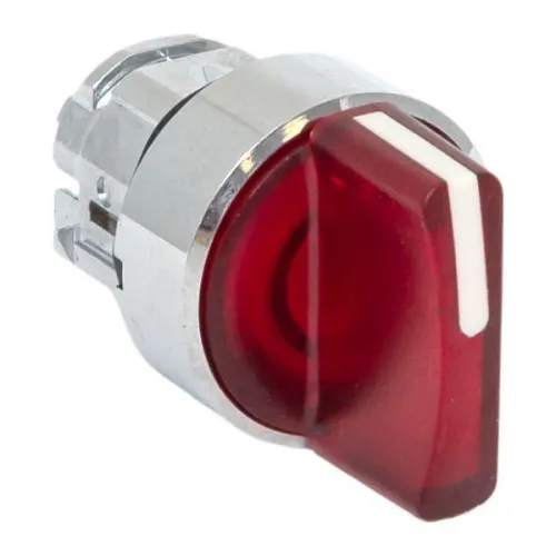 Механизм переключателя исполнительный ХB4 красн. на 3 положения возвратный без фиксации с подсветкой с короткой ручкой PROxima EKF XB4BD3L-R