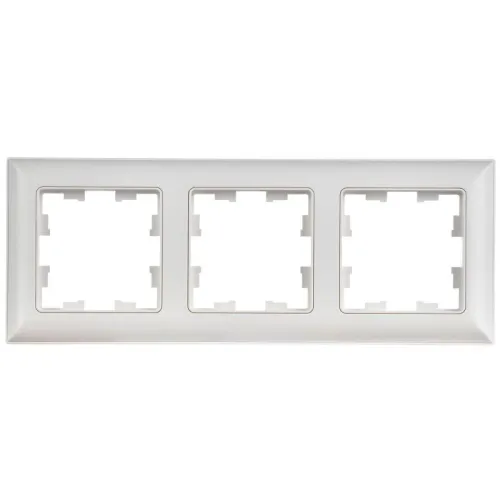 Рамка 3-м BRITE РУ-3-БрАБ арктич. бел./бел. IEK BR-M32-12-K91 фото 2