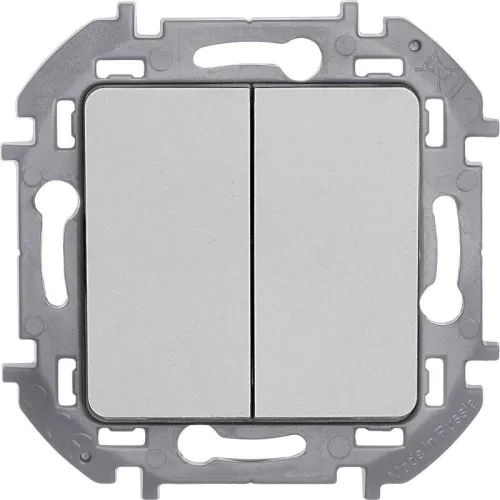 Выключатель 2-кл. Inspiria 10А IP20 250В 10AX механизм алюм. IEK 673622 фото 3