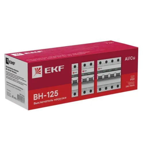 Выключатель нагрузки 2п 125А ВН-125 PROxima EKF SL125-2-125-pro фото 3