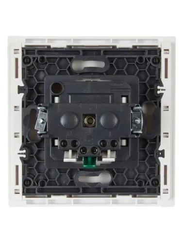 Розетка СП FORTE&PIANO FP213 16А с заземл. защ. шторки безвинт. крепл. бел. IEK FP-R14-16-1-K01 фото 3