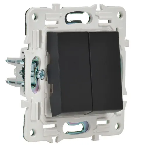 Выключатель проходной 2-кл. SKANDY 10А SK-V05Bl черн. IEK SK-V22-0-10-K02 фото 6