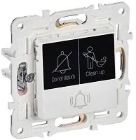 Кнопка звонка SKANDY 10А SK-V17W для отелей с индикацией арктич. бел. IEK SK-V14-2-10-K01