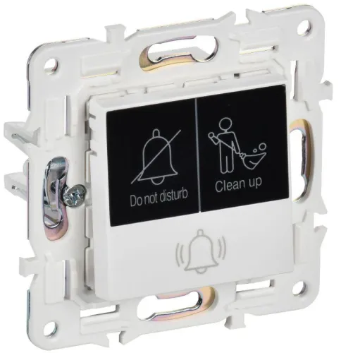 Кнопка звонка SKANDY 10А SK-V17W для отелей с индикацией арктич. бел. IEK SK-V14-2-10-K01