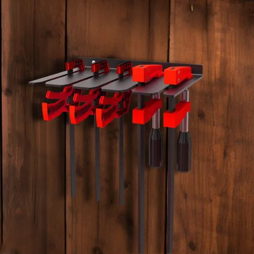 Держатель-органайзер для F-образных струбцин настенный черн. Rexant 38-0683 фото 3