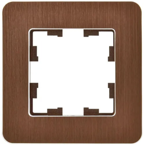 Рамка 1-м BRITE РУ-1-1-Бр метал. коричн. RE AL IEK BR-M12-M-21-K30 фото 2