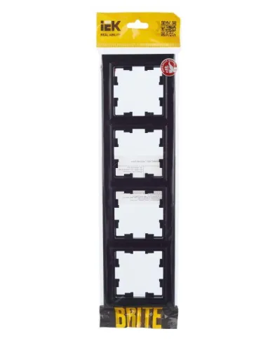 Рамка 4-м BRITE РУ-4-БрЧ черн. IEK BR-M42-K02 фото 5