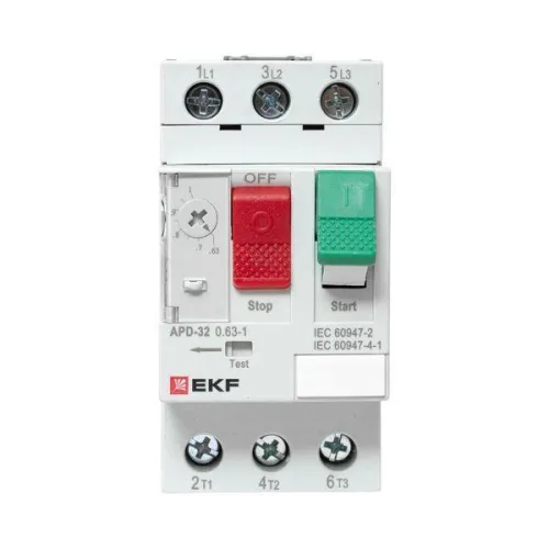 Выключатель автоматический для защиты двигателя АПД-32 0.63-1.0А EKF apd-me-1.0 фото 2