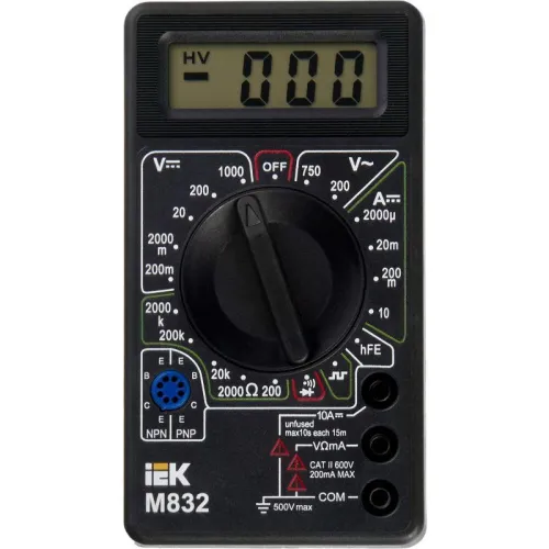 Мультиметр цифровой Universal M832 IEK TMD-2S-832 фото 5
