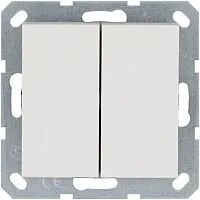Переключатель проходной 2-кл. 10А IP20 механизм бел. глянцевый Jasmart G3022W