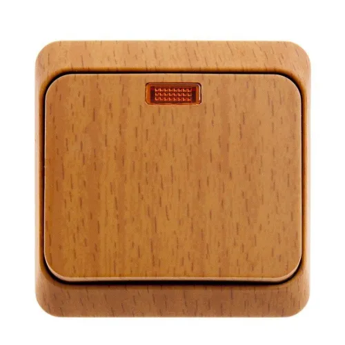 Выключатель 1-кл. ОП Этюд Дача 10А IP20 с подсветкой бук SE BA10-005T фото 5