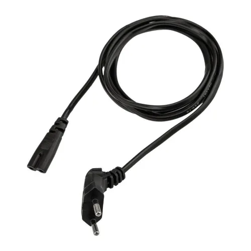 Шнур сетевой вилка угловая-евроразъем С7 кабель 2xх075кв.мм длина 1.5м (PVC пакет) Rexant 11-1104 фото 8