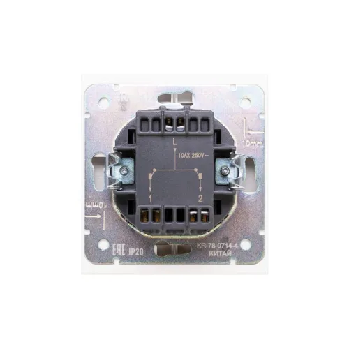 Выключатель 2-кл. СП STRONG MIELE 10А с подсветкой жемчуг Kranz KR-78-0714-4 фото 3