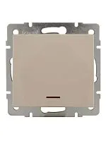 Выключатель 1-кл. СП Rain IP20 с подсветкой механизм крем. LEZARD 703-0388-111