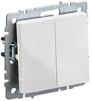 Выключатель 2-кл. Brite 10А ВС10-2-0-БрБ механизм бел. IEK BR-V20-0-10-K01-PRO
