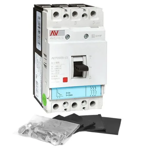 Выключатель автоматический 3п 80А 35кА AV POWER-1/3 TR AVERES EKF mccb-13-80-TR-av фото 8