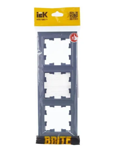 Рамка 3-м BRITE РУ-3-БрМ маренго IEK BR-M32-K35 фото 5