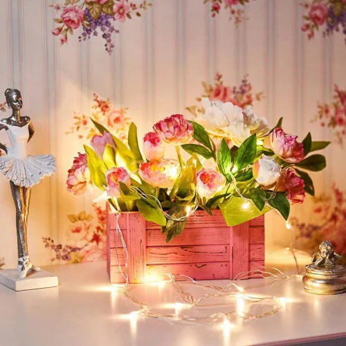 Гирлянда светодиодная "Твинкл Лайт" 4м 25LED тепл. бел. 7.4Вт IP20 провод ПВХ прозр. Neon-Night 303-166 фото 4