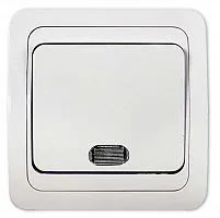 Выключатель 1-кл. СП Classico 2121 10А IP20 с подсветкой бел. ASD / IN HOME 4680005959853