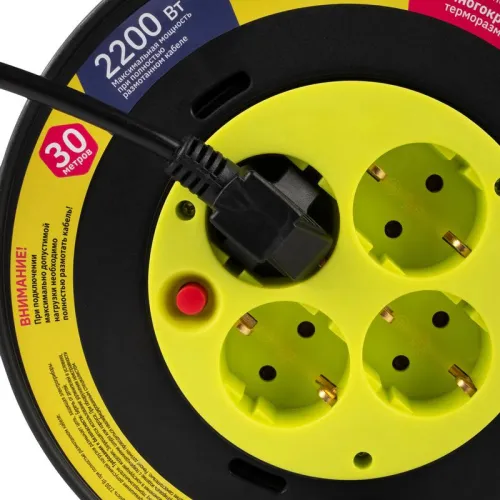 Удлинитель на катушке 4х30м с с заземл. CRG-04-3000 ФАZА 5063808 фото 5