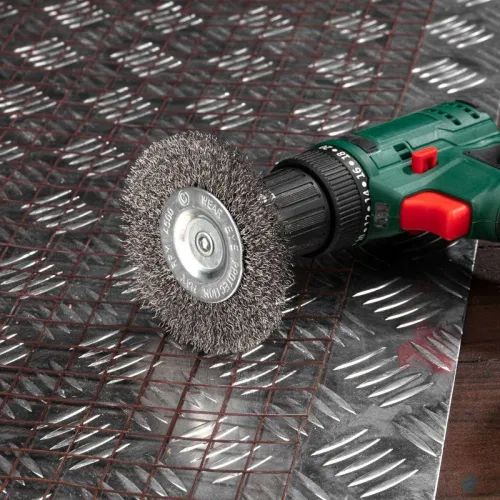 Щетка дисковая для дрели витая стальная проволока 100мм Kranz KR-91-1246 фото 5