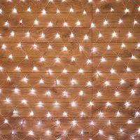 Гирлянда светодиодная "Сеть" 1.8х1.5м 180LED бел. 15Вт 220В IP20 с контроллером 8 режимов провод ПВХ прозр. Neon-Night 215-135
