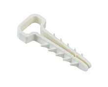 Дюбель-хомут PCD-F 05х10-45-100WH для плоского кабеля PA6.6 (уп.100шт) Jazzway 5054929