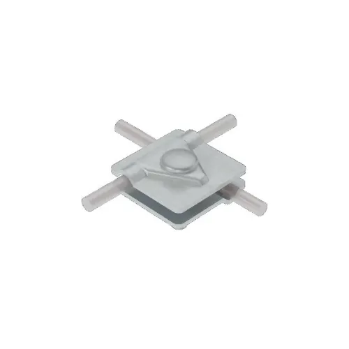 Соединитель универсальный 2USM-D5-10 TD для прутка d5-10мм с 2 пластинами 40х40мм сталь термодиффузион. цинк. КМ MA0282