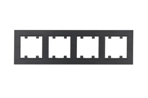 Рамка 4-м Karea LINE STAR дым. металлик Makel 86050704