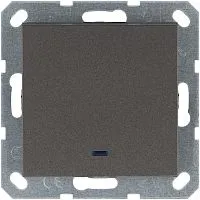 Переключатель проходной 1-кл. 10А IP20 с подсветкой механизм мокко Jasmart G3012NZ