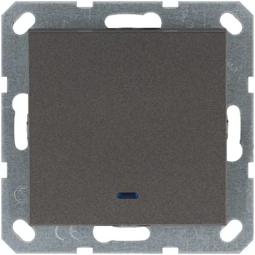 Переключатель проходной 1-кл. 10А IP20 с подсветкой механизм мокко Jasmart G3012NZ