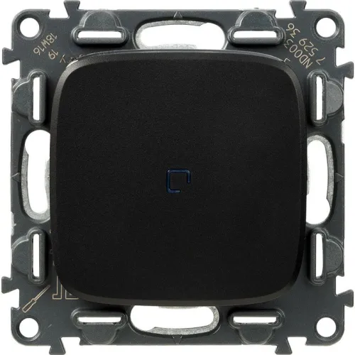 Переключатель 1-кл. СП Valena Allure 10А IP20 250В 10AX с подсветкой с лицев. панелью безвинтов. зажимы механизм антрацит Leg 752936 фото 4