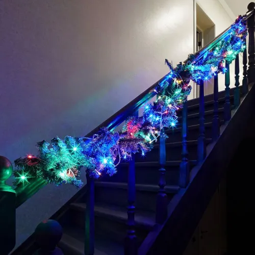 Гирлянда светодиодная "Твинкл Лайт" 15м 120LED мультиколор 6.9Вт IP20 провод ПВХ прозр. Neon-Night 303-199 фото 7