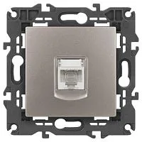 Розетка компьютерная Elegance 14-3107-16 RJ45 титан Эра Б0065764