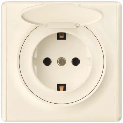 Розетка 1-м СП Florence 16А IP20 с заземл. с крышкой винтов. клеммы механизм беж. (1E10501301) OneKeyElectro 2172791 фото 2