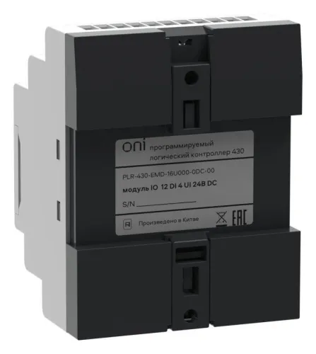 Модуль расширения входов выходов ПЛК 430 12 DI 4 UI (0-10В/DI) 24В DC ONI PLR-430-EMD-16U000-0DC-00 фото 6