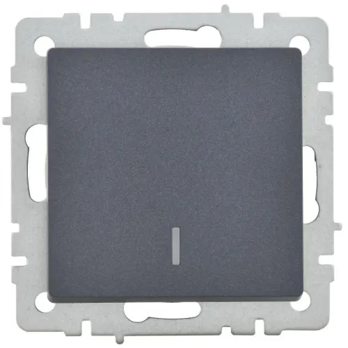 Выключатель 1-кл. СП BRITE ВС10-1-1-БрМ 10А с индик. механизм маренго IEK BR-V10-1-10-K35 фото 2