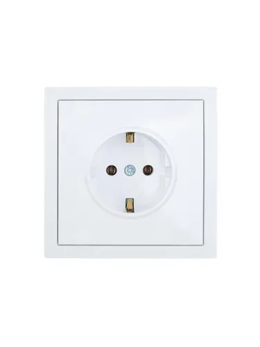 Розетка 1-мест. с/з ПБТ СП ZIMA безвинт. зажим бел. LEZARD 704-0288-122BQC